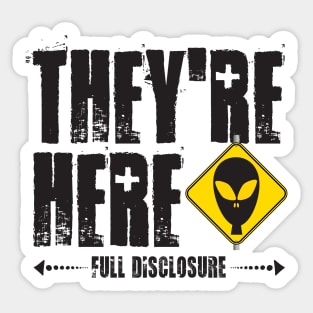 ALIENS ARE HERE (Light) Sticker